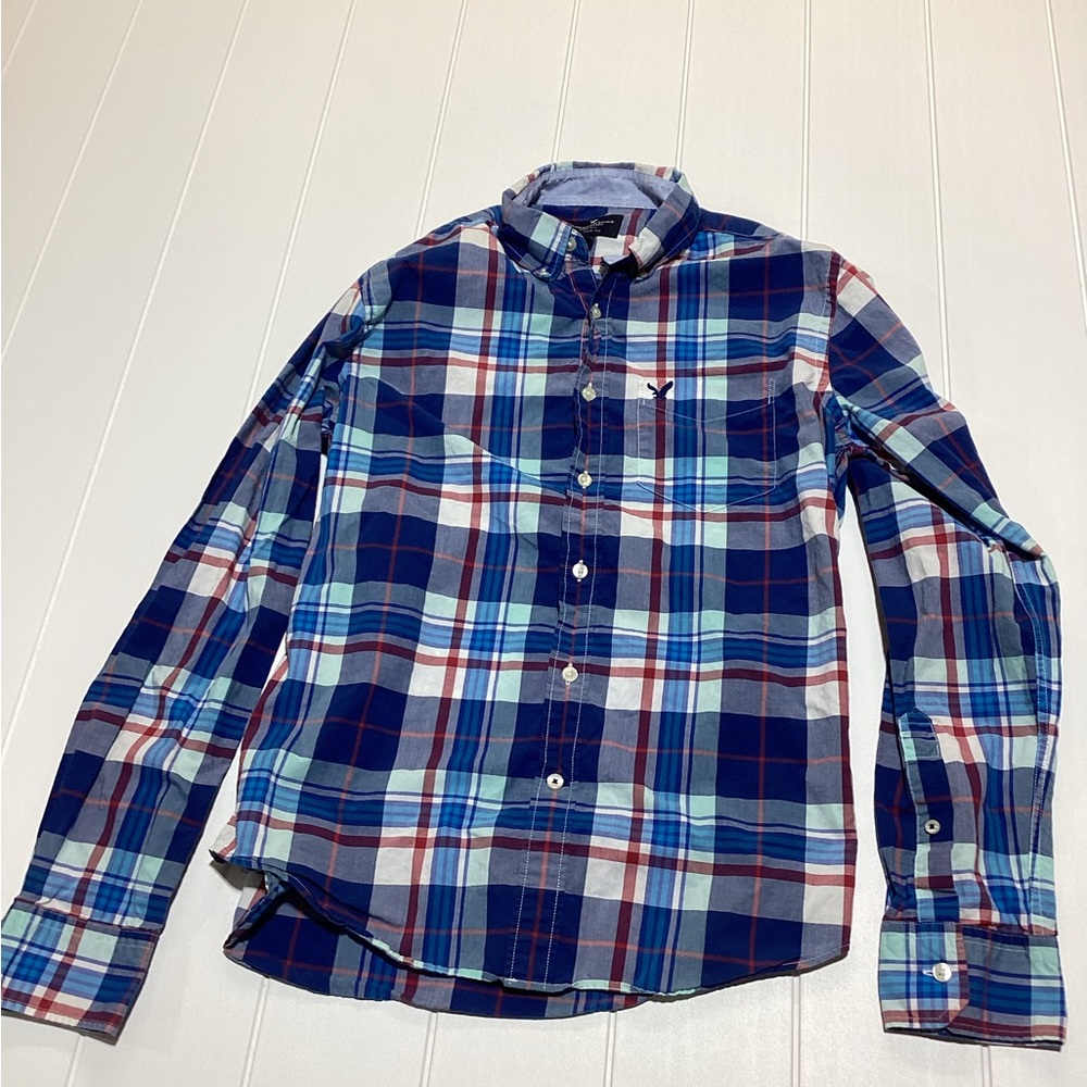 American Eagle Outfitters Multicolor Plaid Shirt